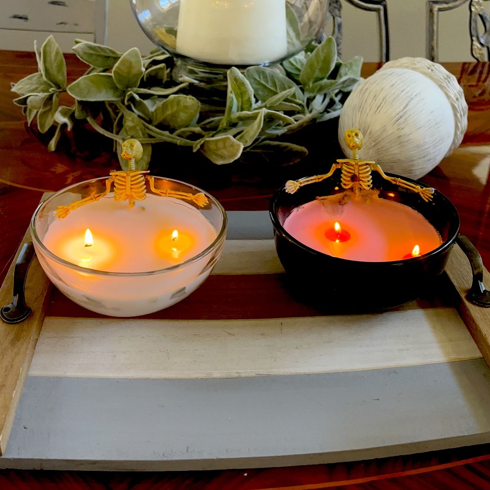 Cute Skeleton Candles